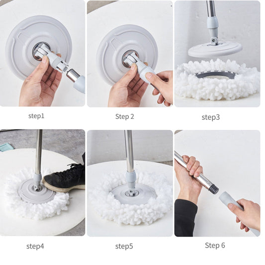 The EasyWring Spin Mop and Bucket System offers hands-free washing with its dual-drive rotating floor cleaner set, making it effortless to clean hardwood, tile, and laminate floors. Perfect for the kitchen, bathroom, bedroom, and living room, this system