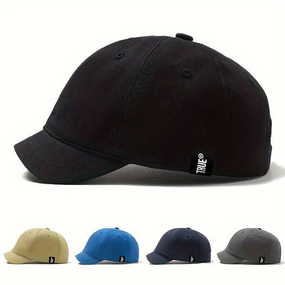 Men's adjustable baseball cap with hip-hop letter patch - stretch fit, street style, polyester