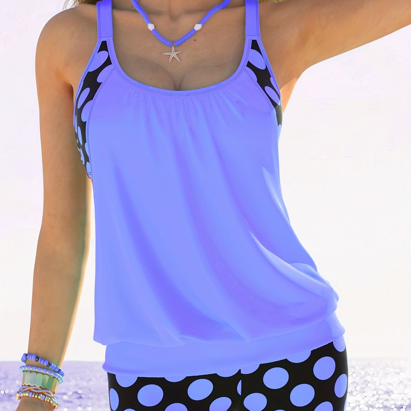 Polka Dot Tankini Set for Women