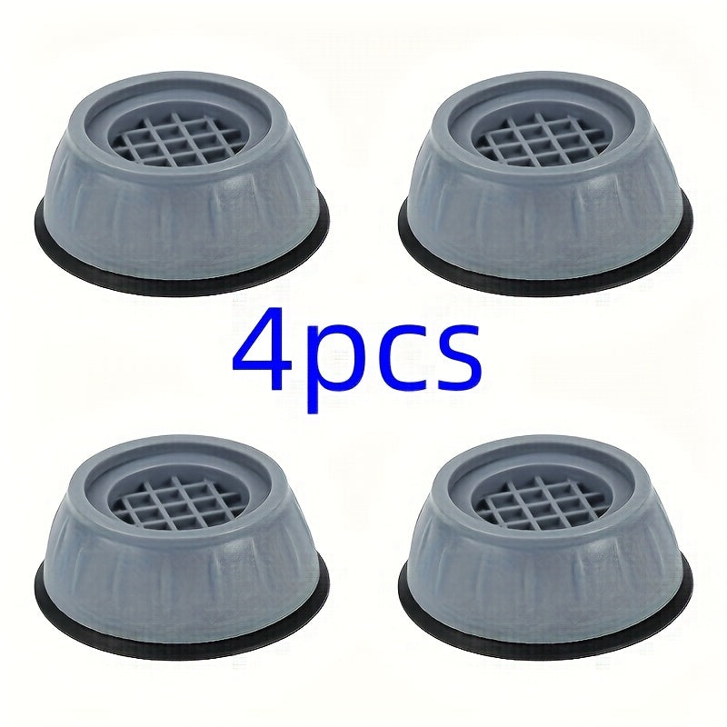 Set of 4 Anti-Slip Washing Machine Mats | Provides Shock Absorption | Features Waterproof and Elevated Base | Includes Shock Absorber Brackets | Made of Durable Plastic for Washing Machine Floor Protection