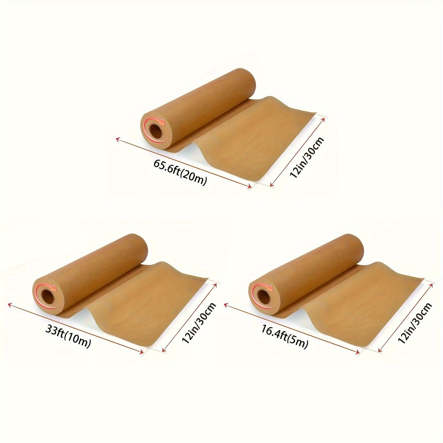 Unbleached Parchment Paper Roll for Baking (30.48cm) - Heavy Duty Silicone Oil Coated Non-Stick Paper for Baking, Cooking, Grilling, Air Fryer, and Steaming. Essential Baking Tool for Your Kitchen - Ideal for Home Kitchen Use.