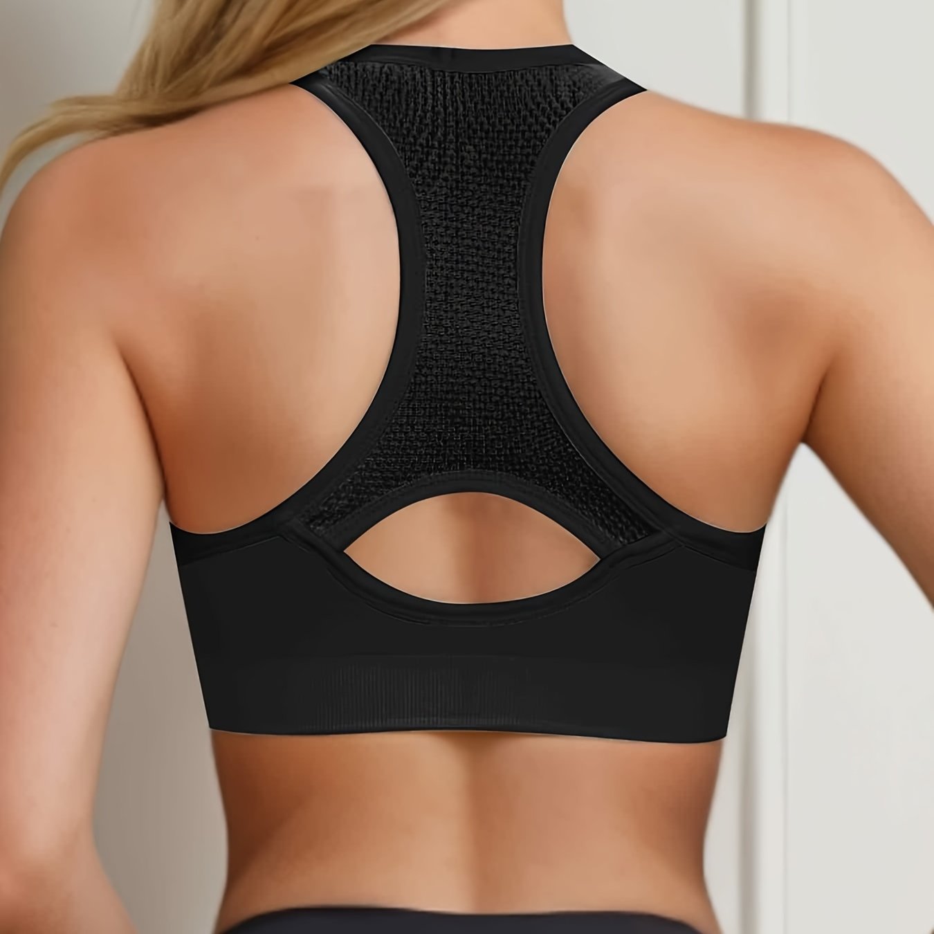 Sleek, comfy sports bra with breathable fabric for women's fitness and lingerie.