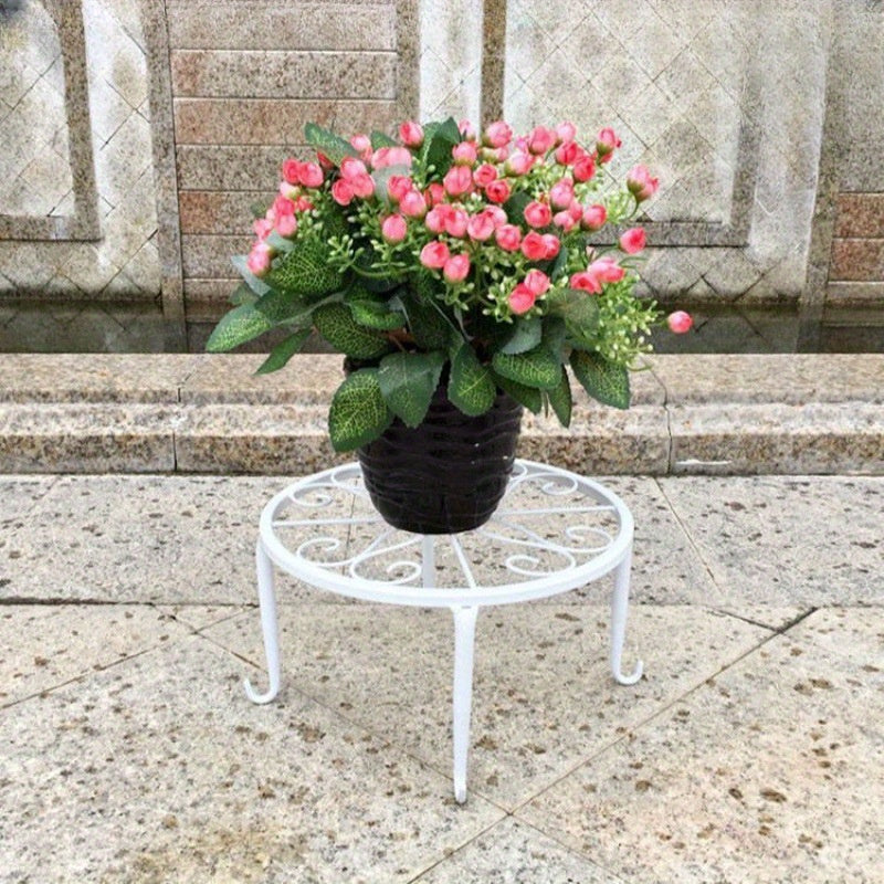 2 heavy duty rustproof iron plant stands for indoor/outdoor use.