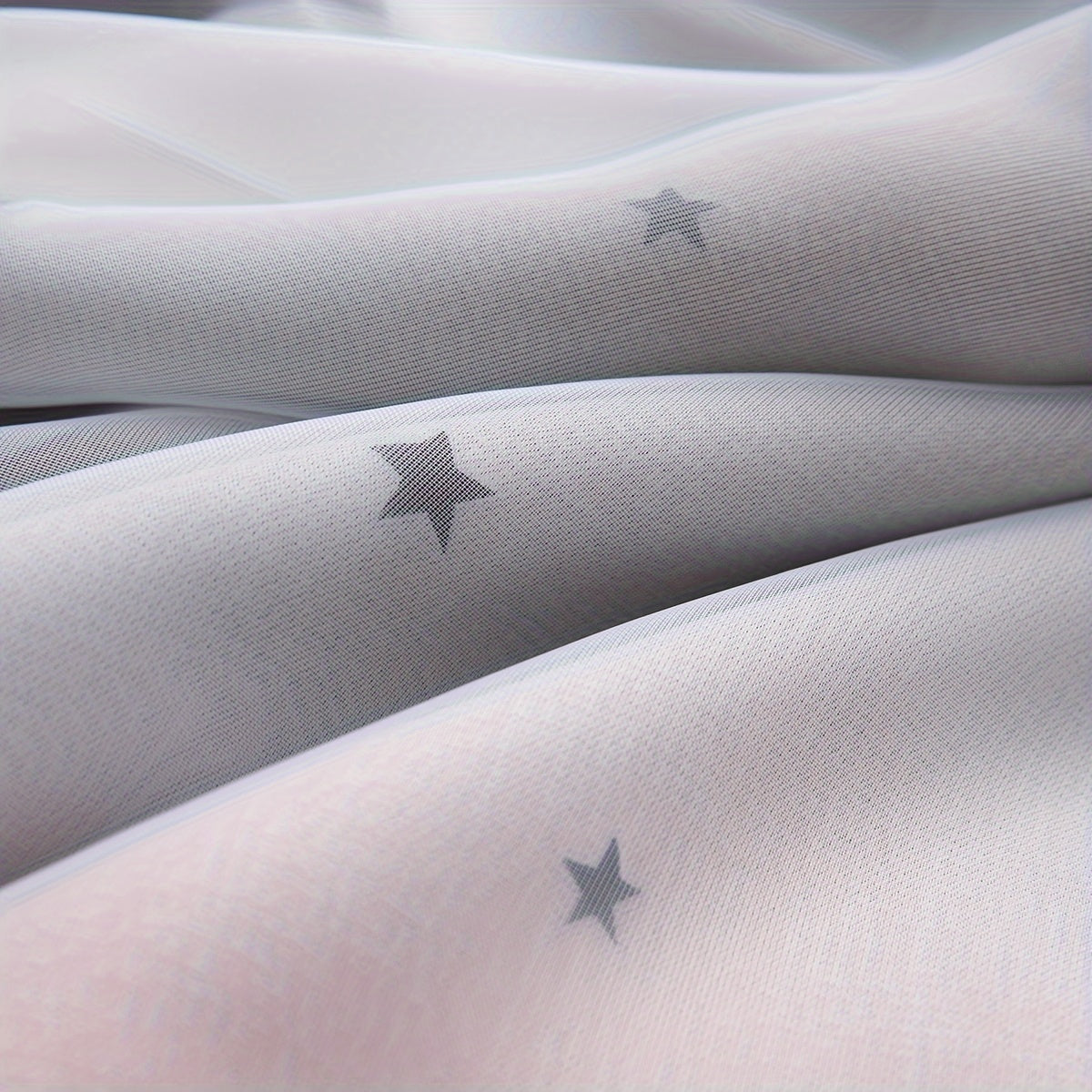 Gradient Hollow Star Blackout Curtains for Bedroom and Living Room Home Decor