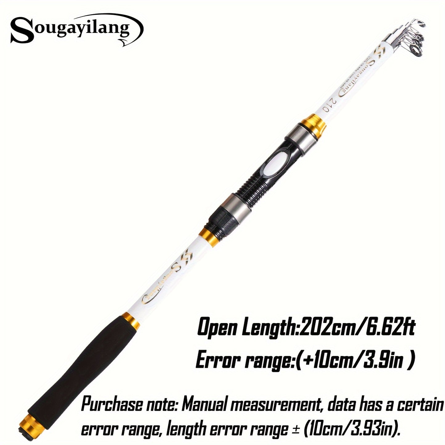 Sougayilang Telescopic Fishing Rod is a portable, durable fiberglass rod with medium action and extendable length for versatile saltwater fishing.