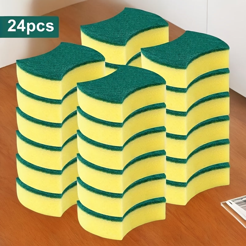 24 Cleaning Sponges with Nano-Microfoam Structure for Ultra-Strong Stain Removal, Ideal for Industrial and Commercial Cleaning. Made from Durable Sponge Material for Long-Lasting Use. Easy to Wipe Clean.