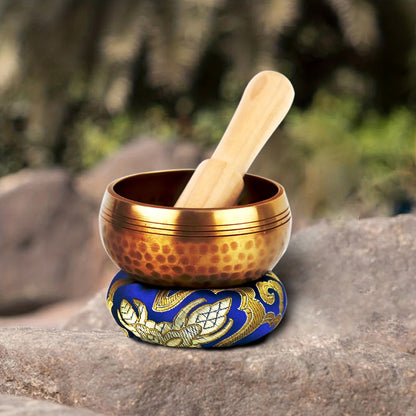 Handcrafted singing bowl set from Nepal for healing and mindfulness, perfect for yoga, chakra healing, and Zen decor.