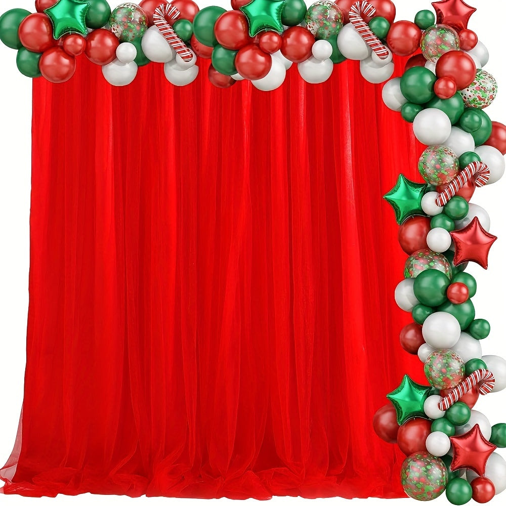 White Tulle Backdrop Curtain - Perfect for Parties, Weddings, and Home Decor - Size: 150*215cm