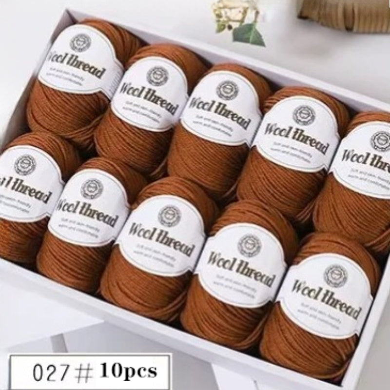 10pcs of Australian Wool Yarn [Approx. 500G/10 Balls Per Pack], Ideal for Crocheting Sweaters, Coats, Vests, Scarves, Hats, and DIY Knitwear, Soft, Warm, and Easy to Knit.