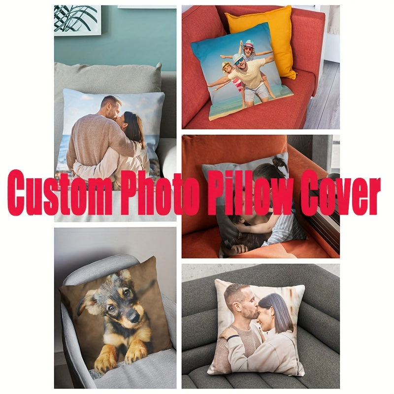 One piece of custom-designed pillow cover for home decoration, featuring patterns for Valentine's Day, Christmas, Thanksgiving, and New Year. This makes a perfect family gift or wedding anniversary gift with single-sided printing. Pillow cover does not