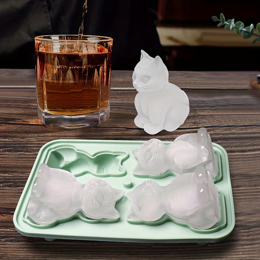 One silicone cat ice cube tray that can also be used as a chocolate mold, pudding mold, jelly mold, and candy mold. Great for making whiskey ice cubes, cocktails, and other frozen treats. Essential for any kitchen or apartment, perfect for parties and