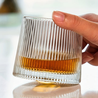 Sets of 6 stylish rolling whisky glasses with holders, perfect for various drinks and as unique gifts for men. Ideal home decor.