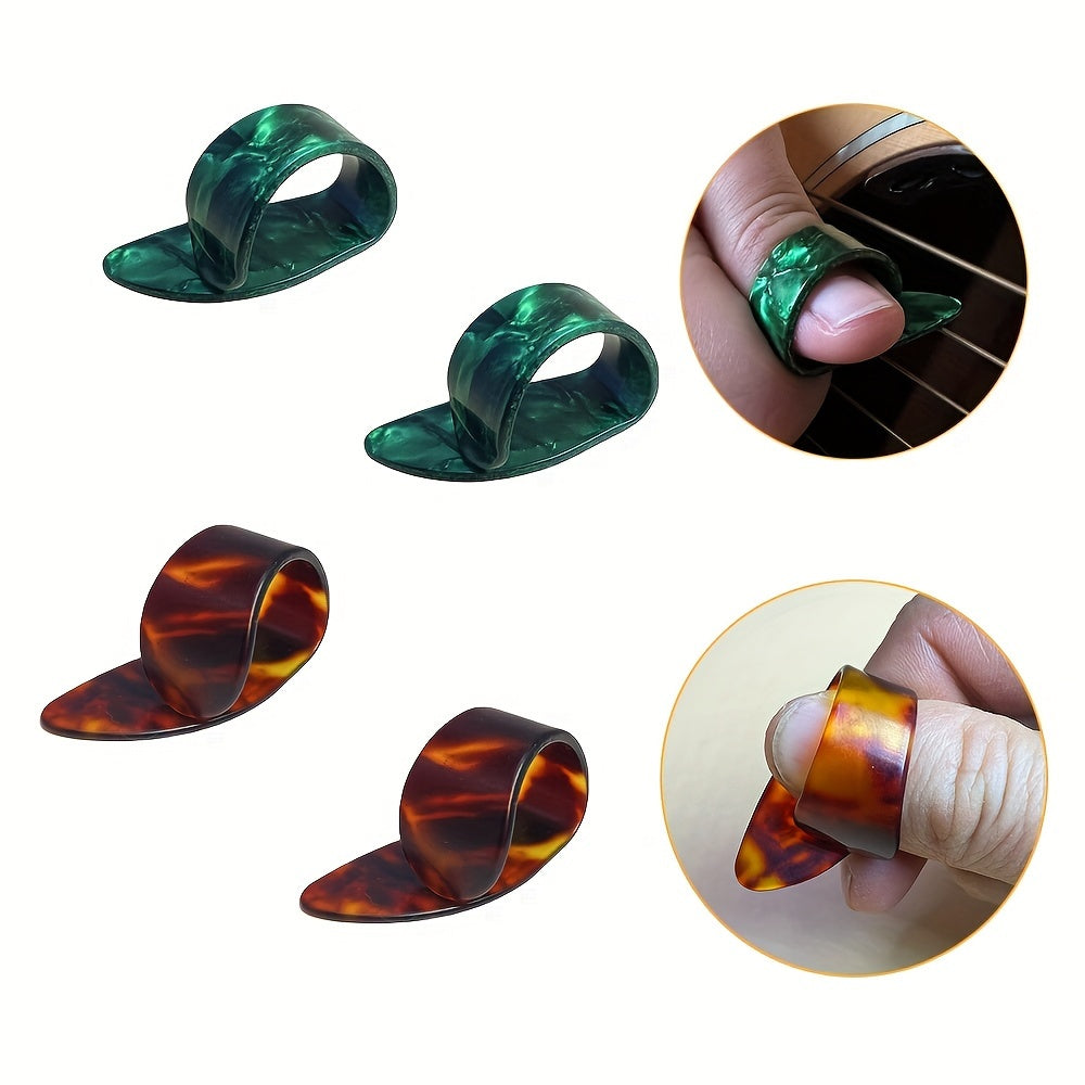 4pcs Guitar Finger Picks for Ukulele and Electric Guitars.