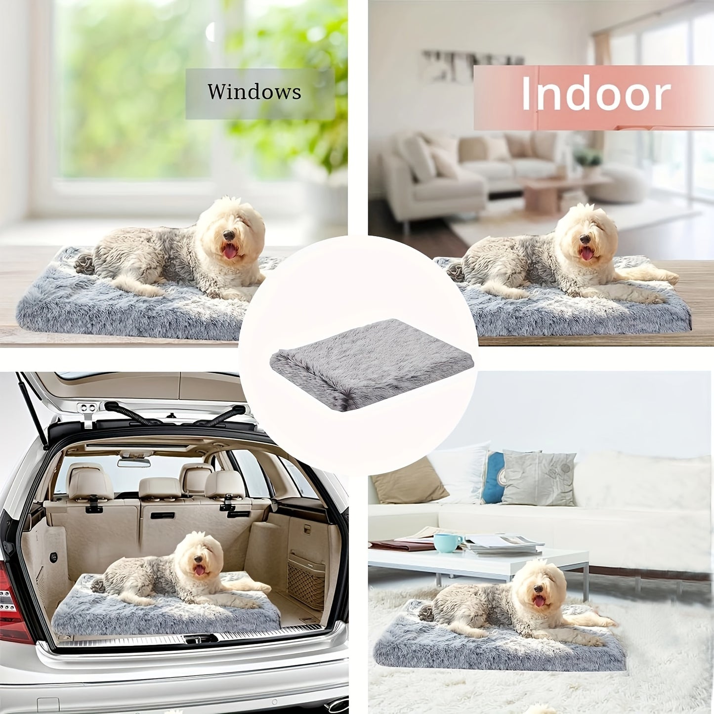 Soft plush dog bed with waterproof bottom for all sizes of dogs and cats. Comfortable, washable, and anti-slip.