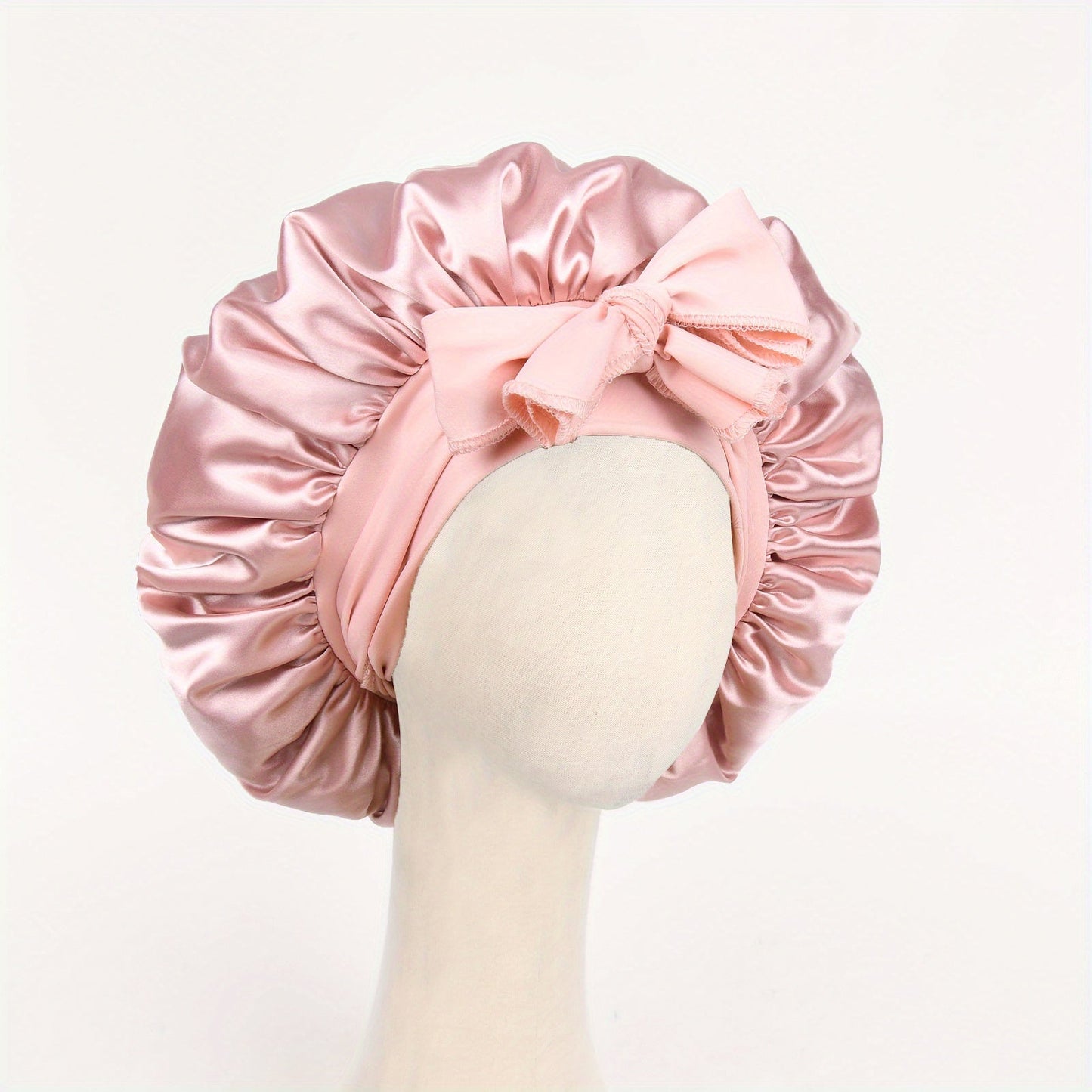 Satin Bonnet Silk Sleep Cap Adjustable Headwear with Tie Band - Perfect Christmas Gift for Women and Men