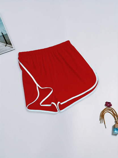 Soft and comfy women's sleep shorts with elastic waistband - perfect for casual loungewear.