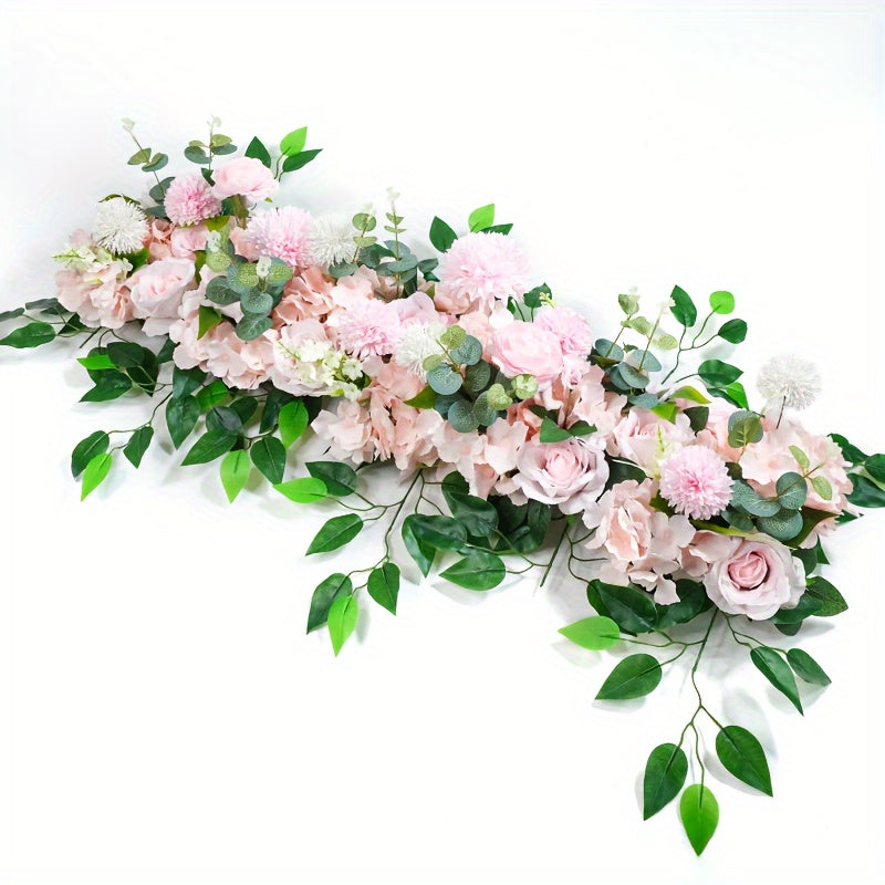 Artificial Peony Rose Garland for Wedding and Events, Outdoor Patio Decoration, all-season use for holidays, no container included.