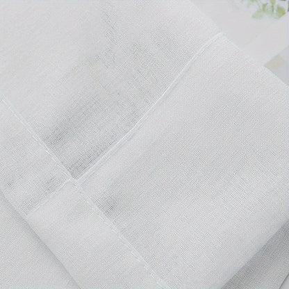 Elevate Your Home Decor with This Soft White Sheer Curtain for Balcony- Ideal for Living Room, Bedroom, Kitchen, and Bathroom!