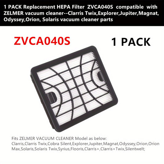 EPA E11 Certified ZVCA040S Premium HEPA Filter - Compatible with ZELMER Vacuums such as Clarris Twix, Explorer, Jupiter & More - Enhance Air Quality with Solaris, Odyssey, Orion Vacuum Cleaner Parts