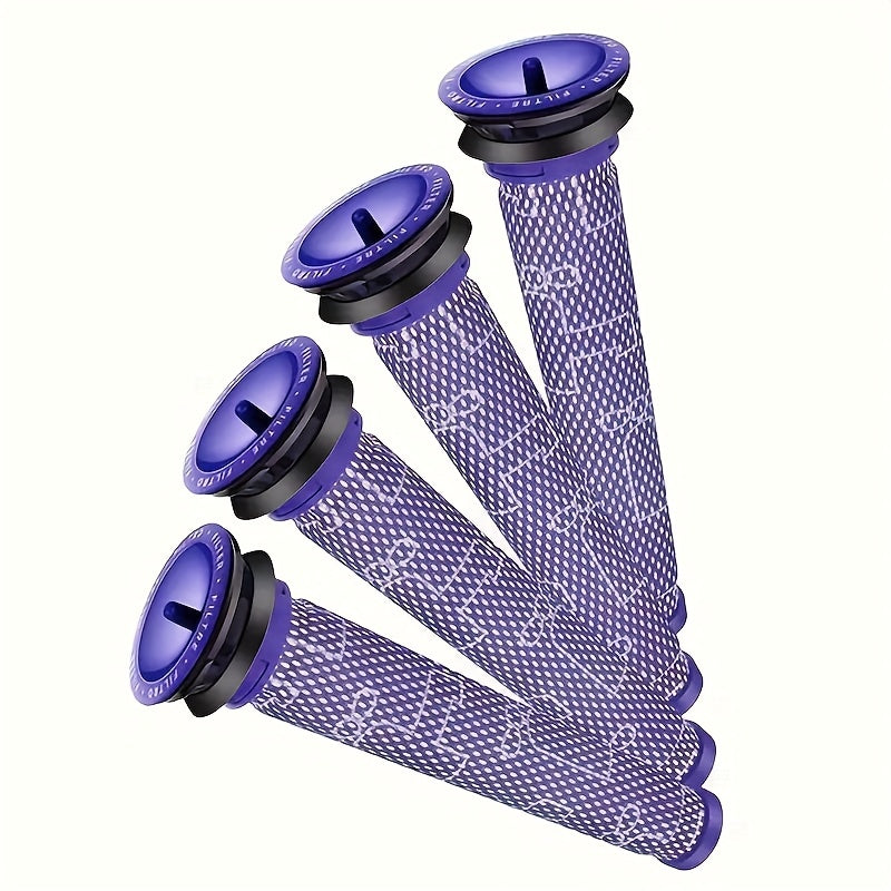 4 Pack of Washable Replacement Filters Compatible with Dyson V6 V7 V8, Pre-Filter Compatible with Dyson DC58 DC59 DC61 DC62 DC74 Animal Prol - Replaces Part 965661 01 - Vacuum Cleaner Accessories Parts included