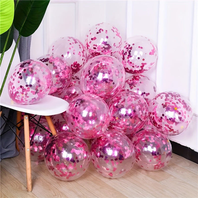 10 colorful glitter balloons - perfect for parties and weddings