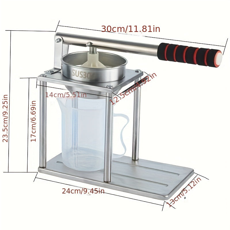 Профессиональный цитрусовый пресс - соковыжималка ручного типа из нержавеющей стали коммерческого класса для извлечения свежего сока лимона, лайма, апельсина и граната на кухне