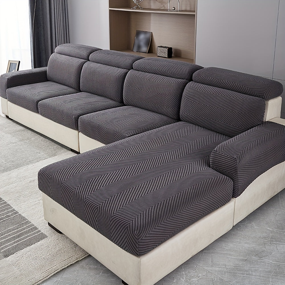 1pc Anti-splash, anti-slip elastic sofa cover for both chic home decor and furniture protection. Sold as single piece.