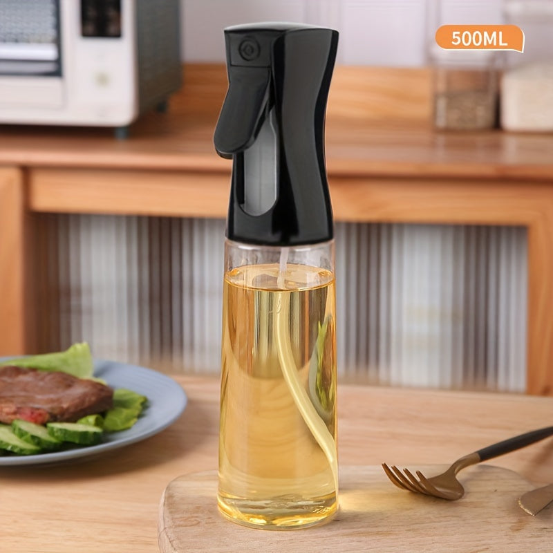 Olive Oil Dispenser Bottle for Air Frying, Cooking, Salad, BBQ, Baking - Black, Made with Non-Toxic, BPA-Free Plastic