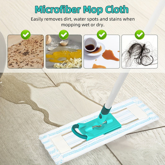 Leifheit Profi XL Microfiber Mop Pads - Set of 3, Long-Lasting and Easy-to-Clean Cloths for Effective Home Cleaning