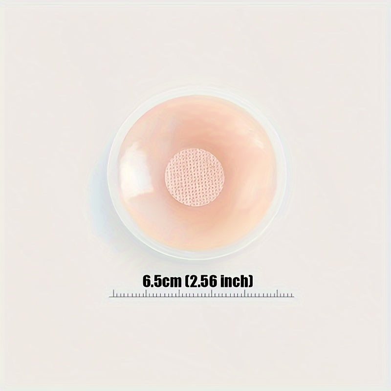 6 reusable silicone nipple covers for women's lingerie, strapless and invisible with self-adhesive.