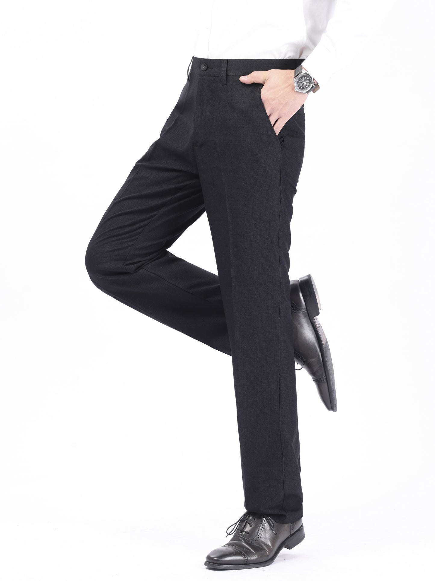 Large Men's Solid Color Business Pants