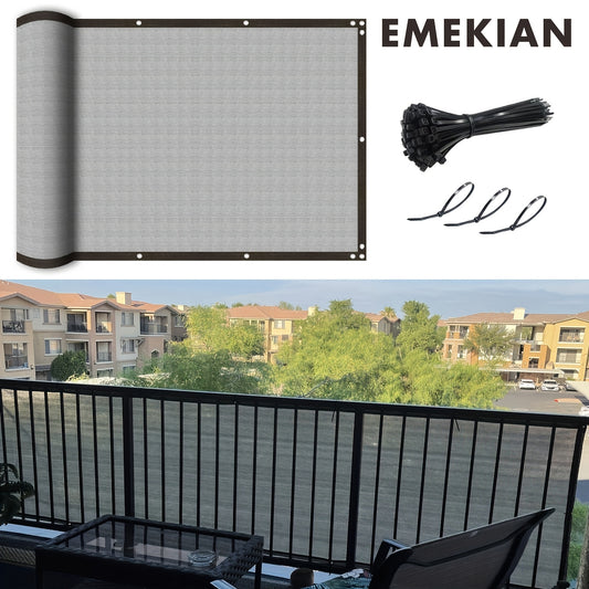 1pc Outdoor Balcony Privacy Screen with 90% Shade Rate, Easy Installation, Suitable for Yard, Balcony, Pavilion, Corridor, and Outdoor Activities, Includes Zip Ties.