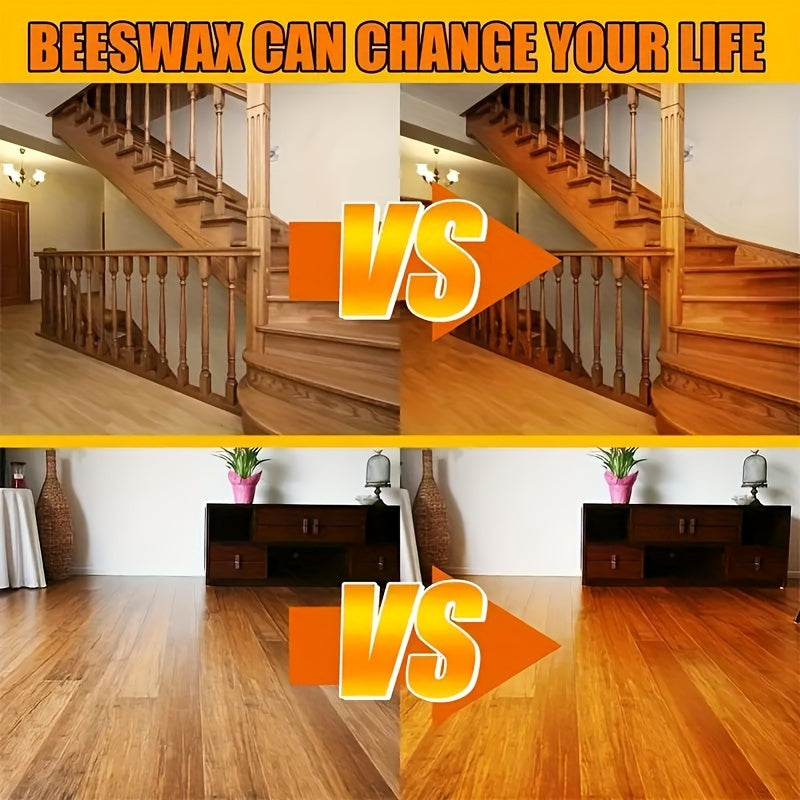 Redwood Maintenance & Polishing Oil for Wooden Floors and Composite Surfaces - Beeswax Furniture Polish Kit with Sponge, Essential for Home Cleaning