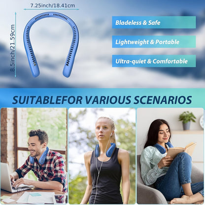 The SWEETFULL Portable Neck Fan is a convenient and versatile cooling solution. It is USB rechargeable and has a bladeless design for a quieter operation. With 3-speed adjustable settings, this fan provides powerful cooling wherever you go. Its ergonomic