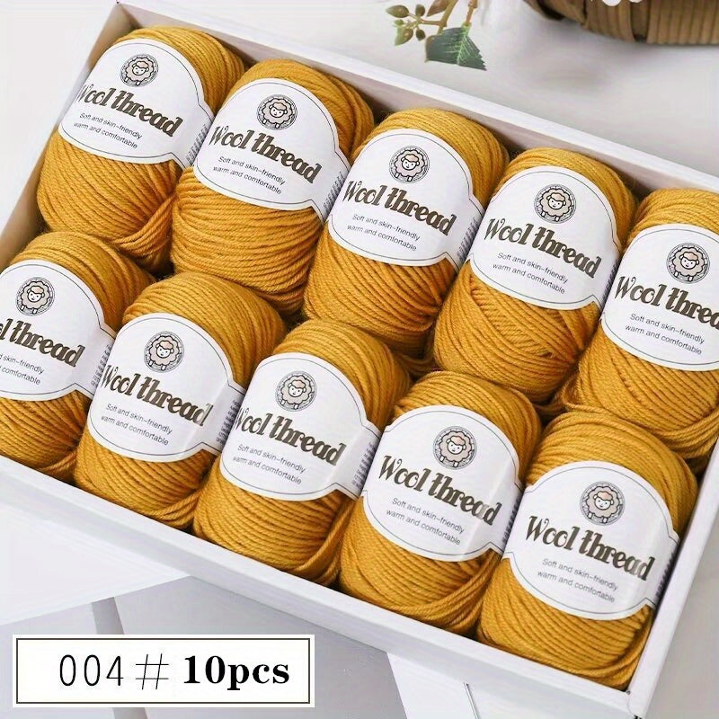 10pcs of Australian Wool Yarn [Approx. 500G/10 Balls Per Pack], Ideal for Crocheting Sweaters, Coats, Vests, Scarves, Hats, and DIY Knitwear, Soft, Warm, and Easy to Knit.