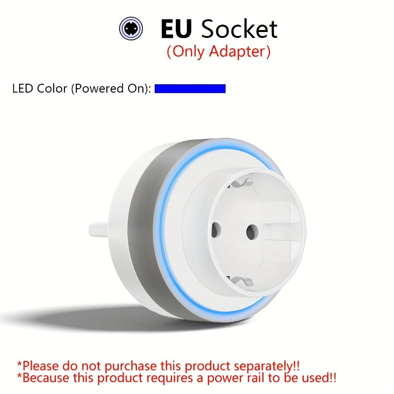 Rotating rail power socket with EU European standard and USB Type C module for wall surface mount. Modern design with 220-240V output and no battery required. Retrofittable for 86 type