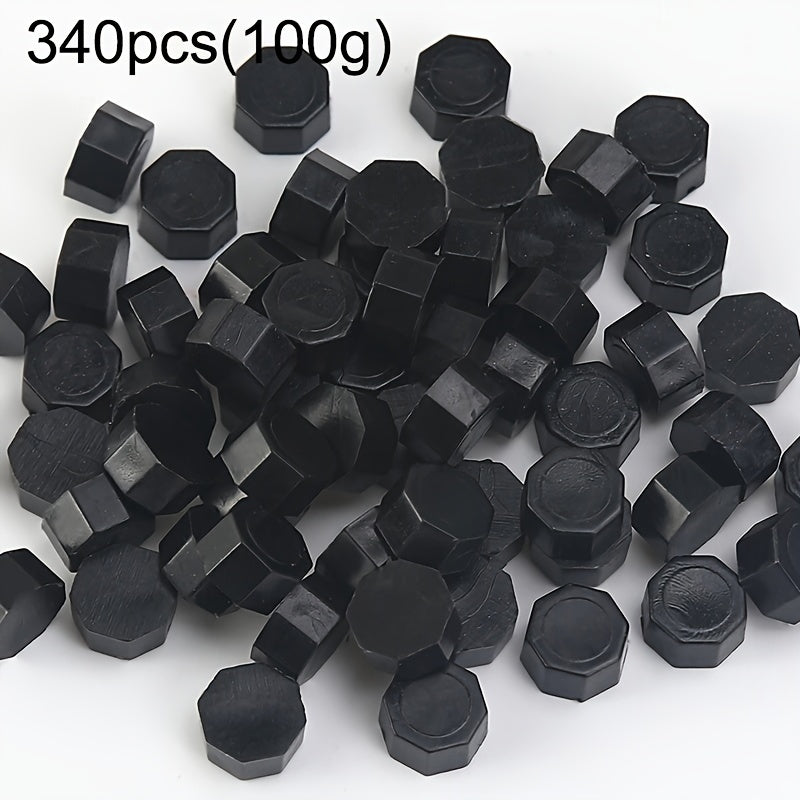 340pcs 100g Octagonal Wax Particles for DIY Gift Box Sealing Wax