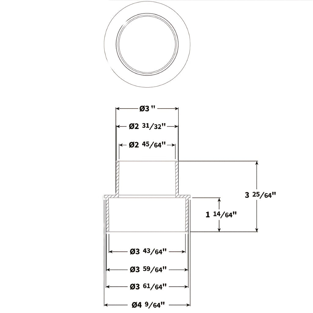 Reducer for Pipes: Transition from 4-Inch to 3-Inch, Ideal for Dust Collectors, Made of Sturdy Plastic Material, Simple Installation for Residential and Commercial Applications