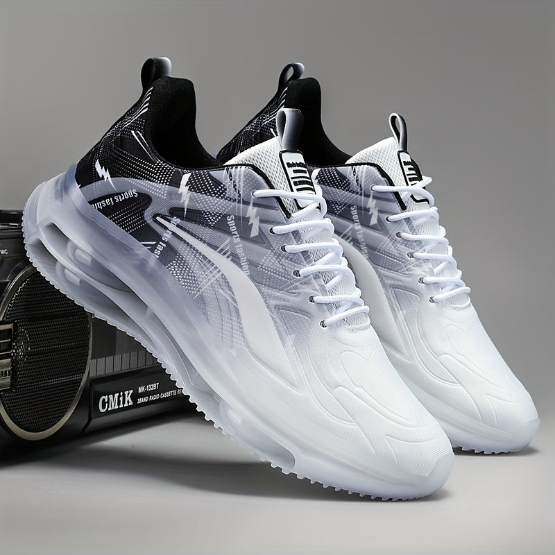 Men's fashionable running shoes that are breathable, comfortable casual sneakers with lace-up closure, suitable for all seasons.