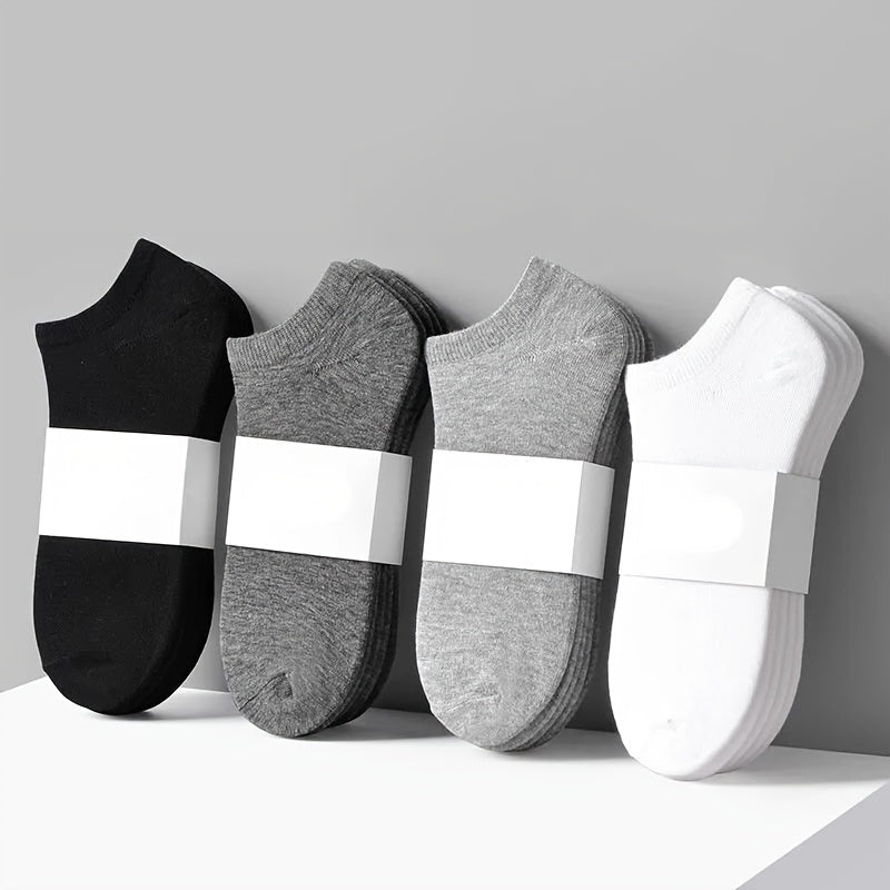 3 pairs of men's thin black winter socks, white boat socks, deodorant, sweat-absorbing, fashion brand sports socks.