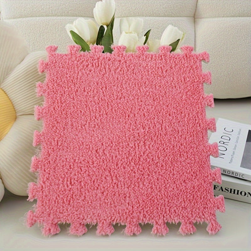 Spliced Carpet for Home Decor: Ideal for Bedrooms, Living Rooms, Balconies, and More! This Washable and Dirt Resistant Mat is Perfect for Large Areas, Entrances, Bay Windows, and Bedside Use.