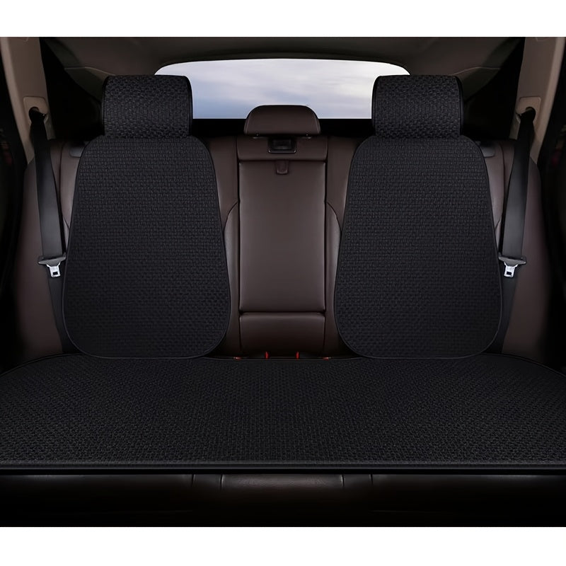 Non-slip, breathable linen car seat cushions for BMW, KIA, AUDI, and more. Easy care and all-season comfort.