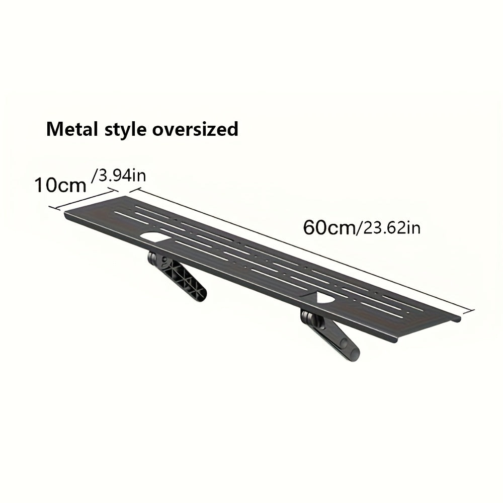 Easy to Install Modern Metal TV Top Shelf Bracket, No-Drill Installation, Versatile Storage Rack for Computer, Set-Top Box, Router, and Monitor Organization in Home and Office, Convenient Living Room Accessory for Space-Saving.