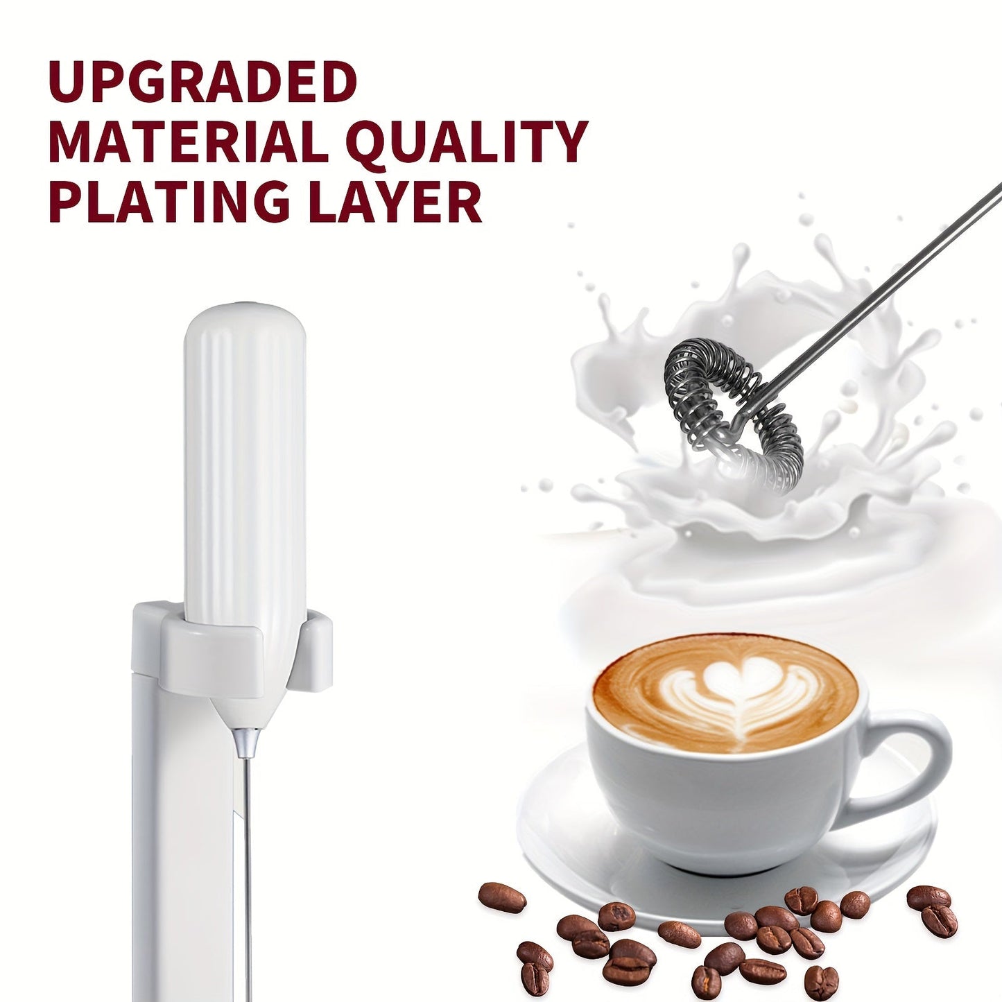 The Lalayuan Electric Milk Frother is a compact and convenient way to froth milk for your favorite drinks. This mini milk foamer is battery operated (batteries not included) and made with stainless steel for durability. It can be used to mix drinks like