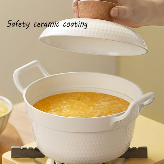 Aluminum Soup & Noodle Pot - Versatile, Non-Stick, Suitable for Induction Cooking, Ideal for Home and Restaurant Utilization