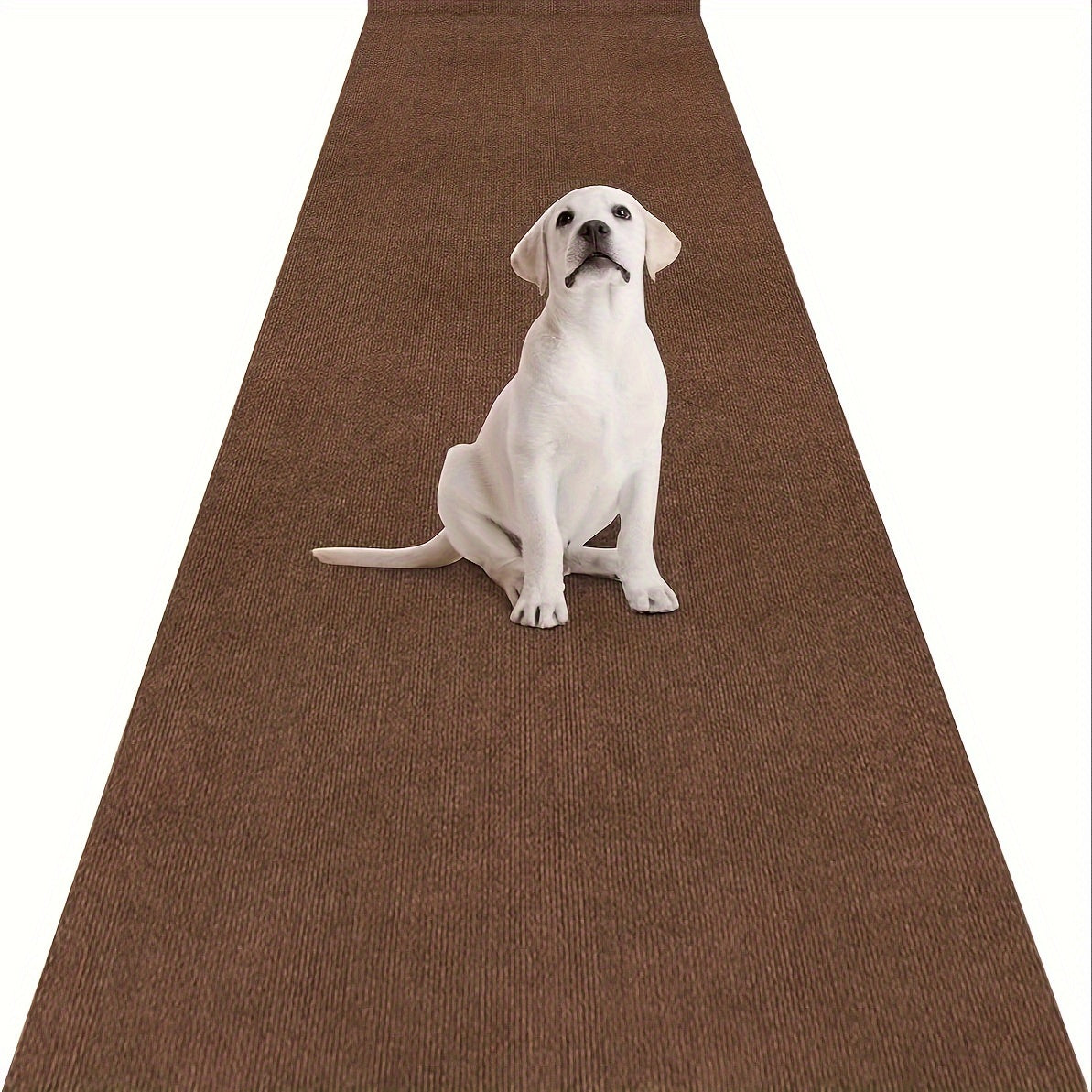 Long runner rug measuring 59.94cm x 5.99 meters, designed for indoor use in carpets, hallways, kitchens, entryways, bedrooms, and other areas. This washable rug is non-slip and water absorbent, with a TPR bottom for added stability.