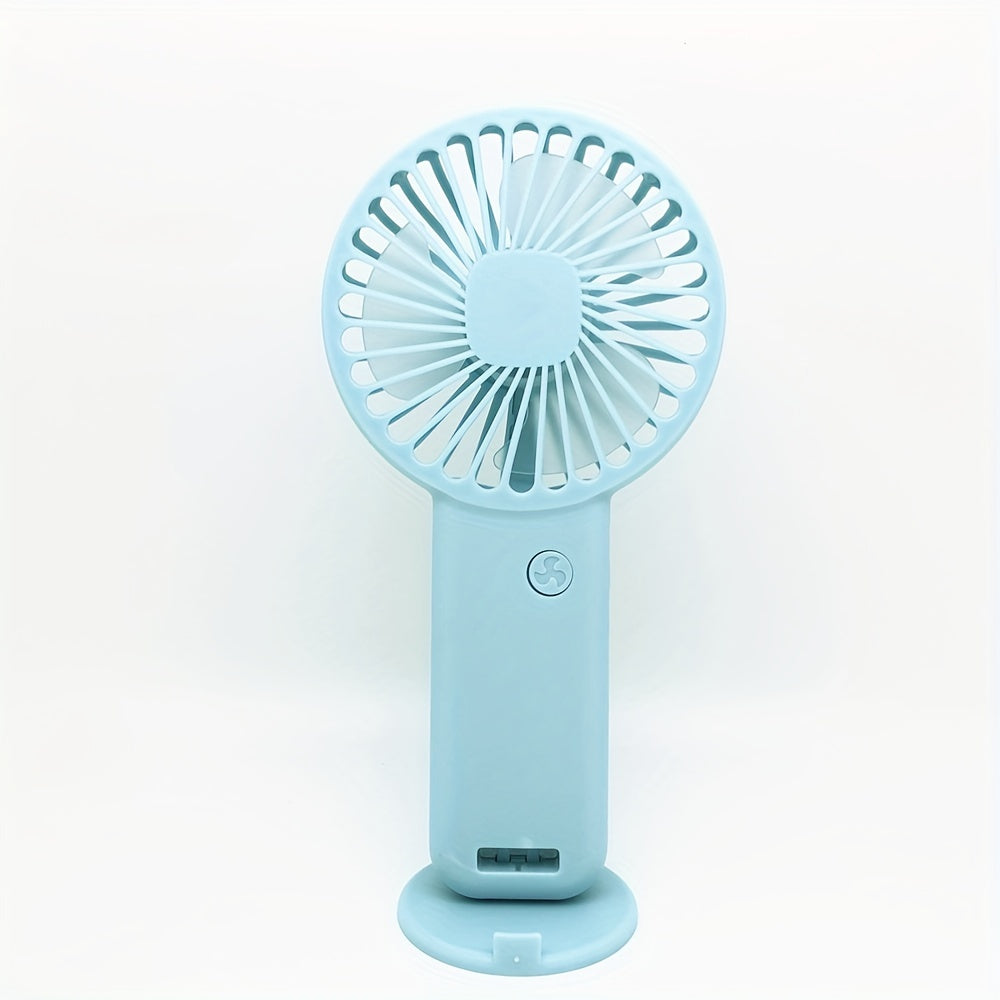 Handheld USB Rechargeable Fan with Low Noise, Perfect for Small Desktops and Eyelash Care