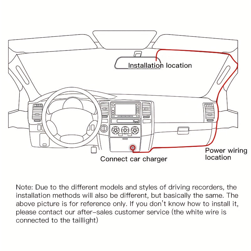 Rechargeable HD 1080P dual-view car dash cam for front and rear panoramic recording, USB powered.