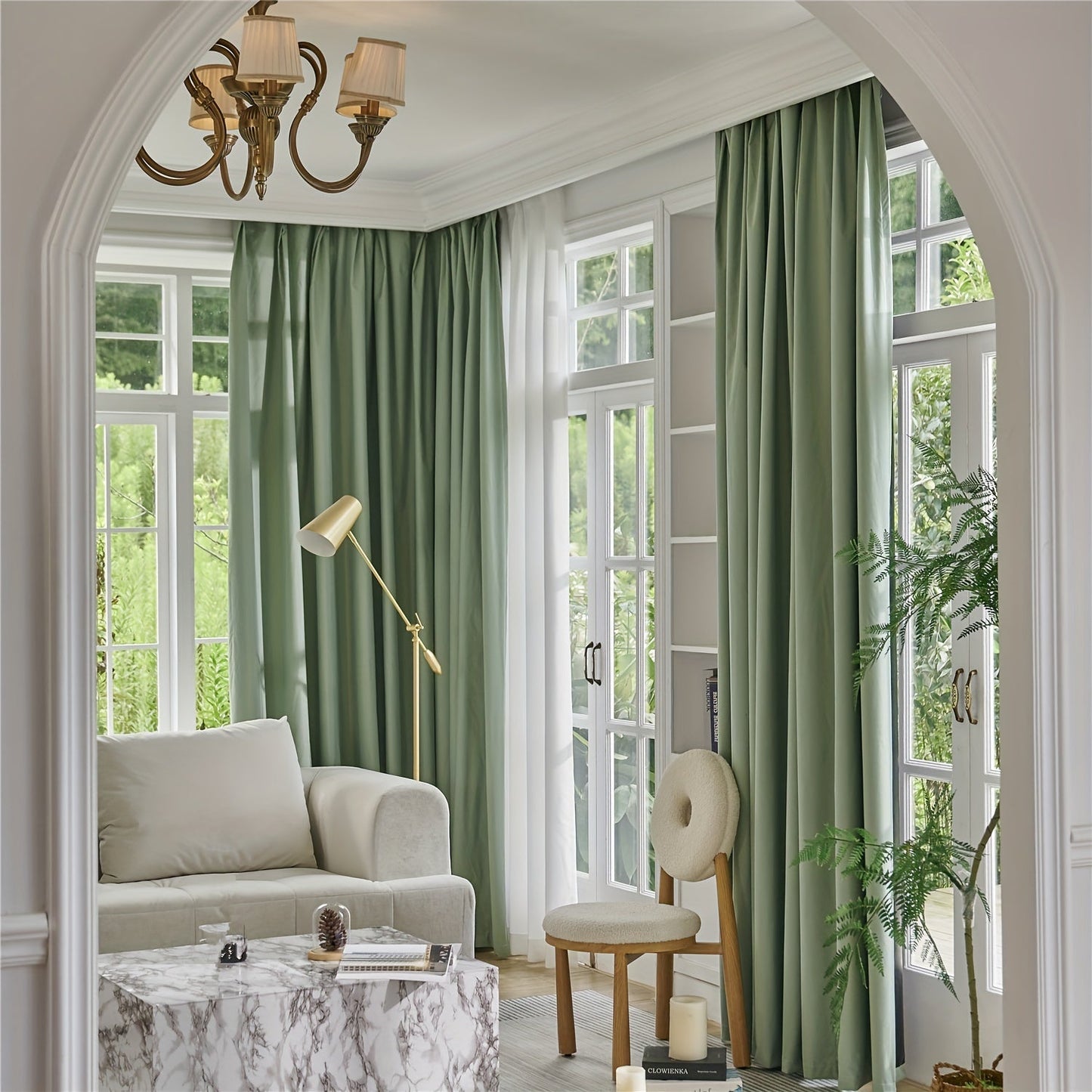 Blackout curtains in black or white color options available for bedroom and living room. These thermal lined curtains are insulated and light blocking, reducing noise in the room. Perfect for use in various rooms including living rooms, bedrooms