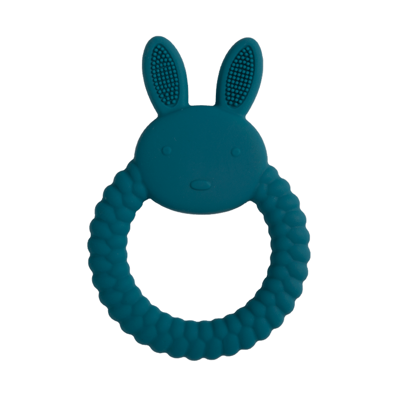 Silicone Teething Toy for Babies - Cute Rabbit Design, Safe for Chewing and Soothing Gums, Perfect for Newborns